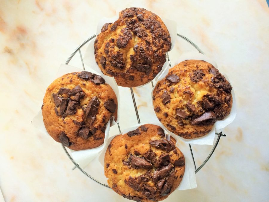 Muffin de Baunilha e Chocolate